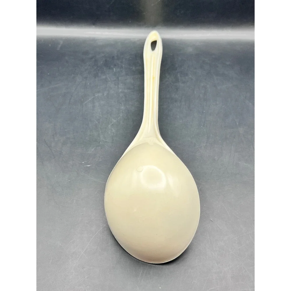 Vtg Plastic Nylon Kitchen Utensil Set Cream Ladle Slotted‎ Spatula MCM As Is
